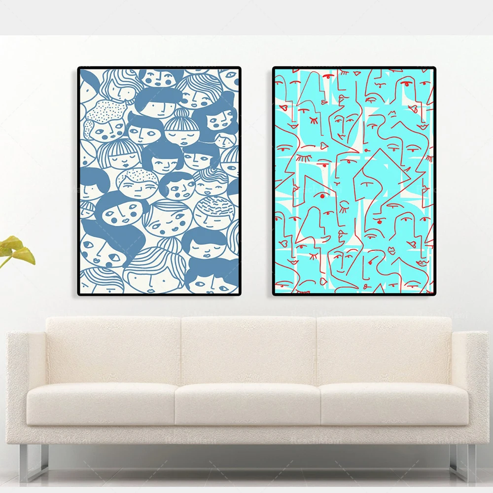 Portrait Graphic Sketch Art De - Interior Design Scandinavian 评论和价格